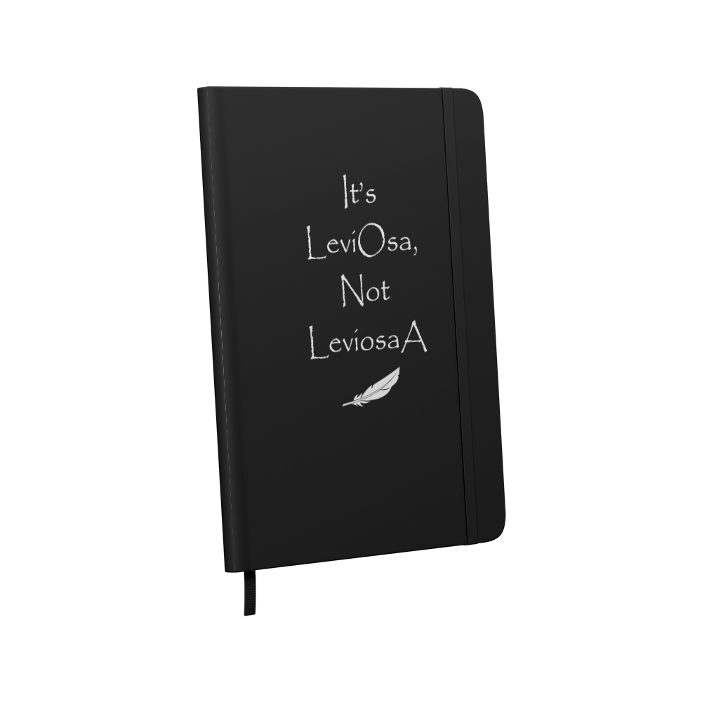 Блокнот "It's LeviOsa, Not LeviosaA", А6, 80 листов, нелинованный, черный