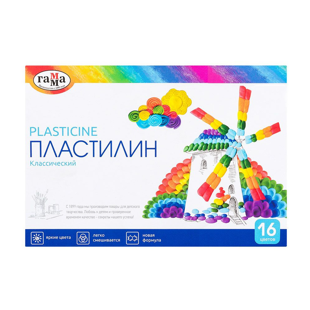 Пластилин "Классический", 16 цветов