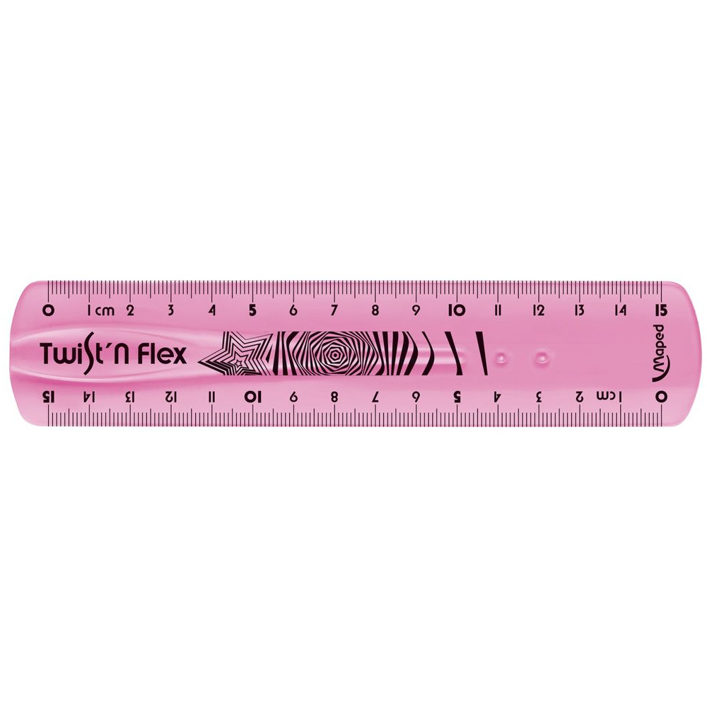 Линейка Maped "Twist n Flex", 15 см, ассорти - 3