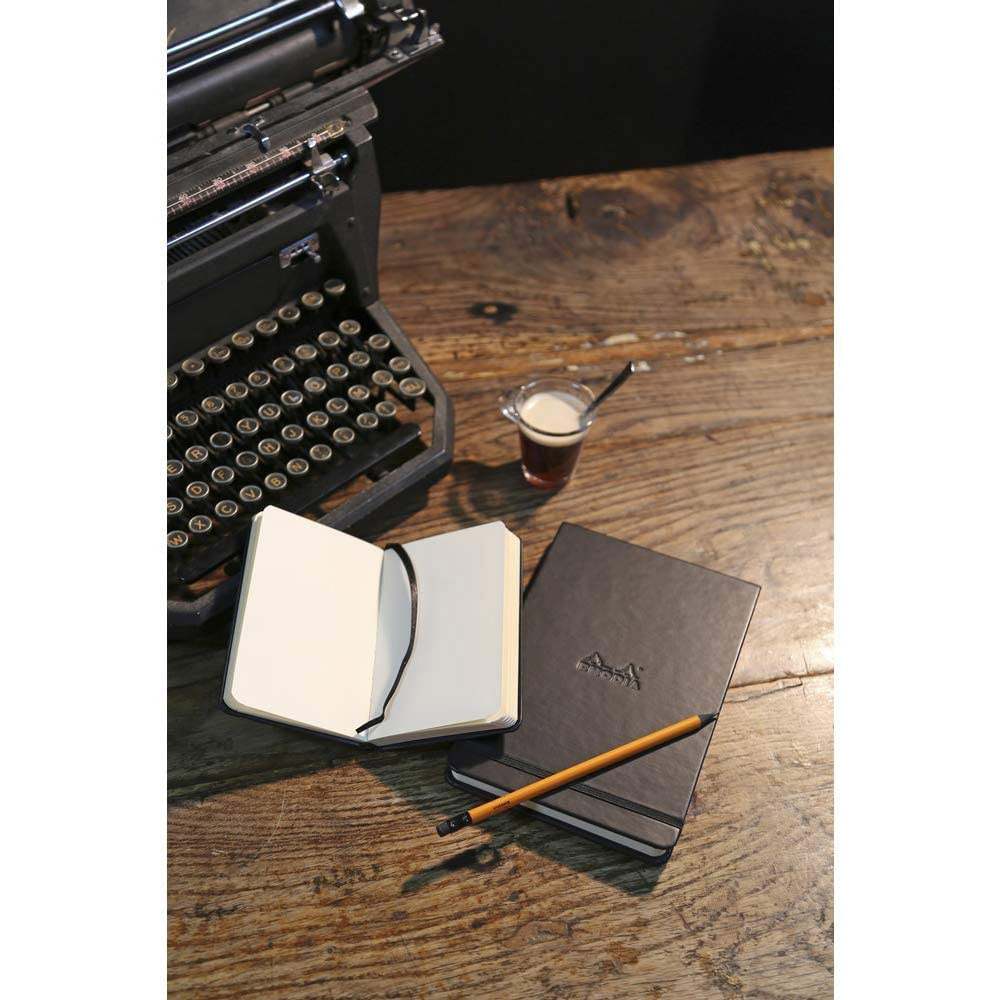 Блокнот "Rhodiarama Webnotepad" на резинке, A5, 96 листов, линейка, черный - 3