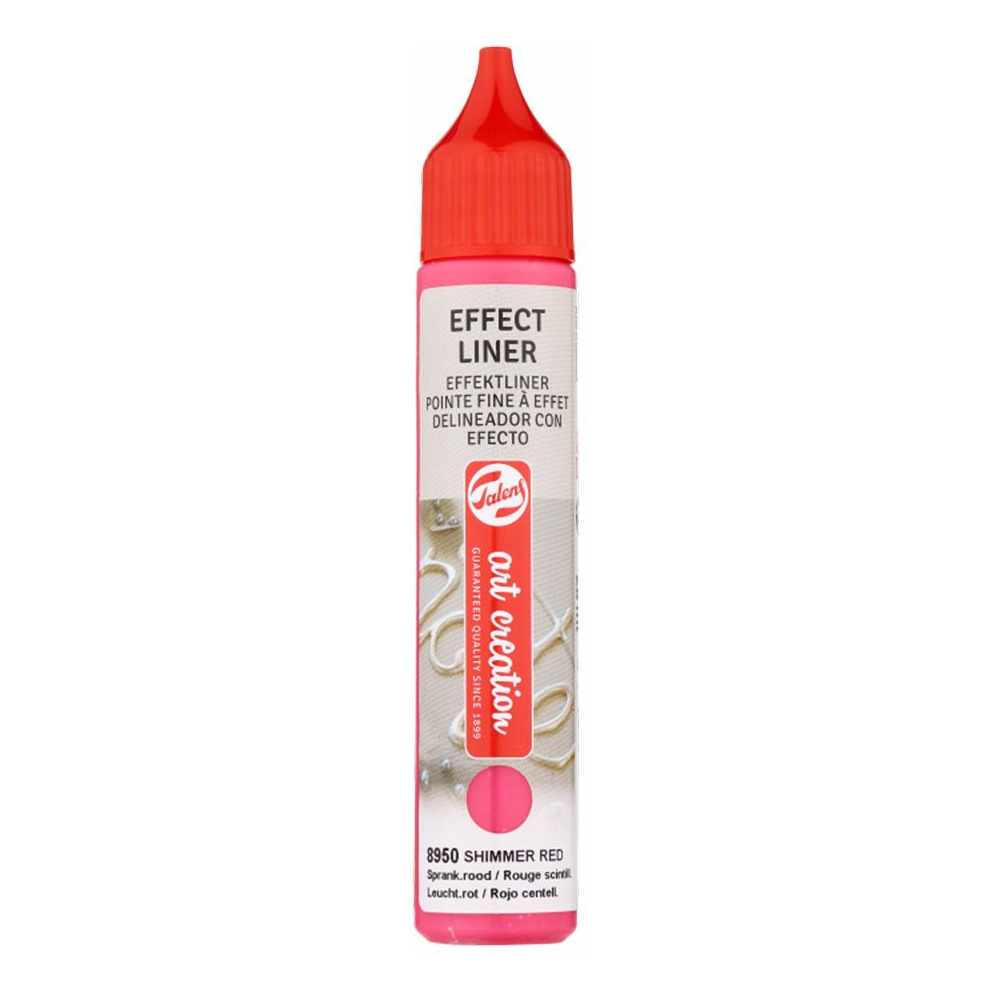 Контур декоративный "EFFECT LINER", 28 мл, 8950 блестящий красный