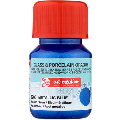 Краски декоративные "GLASS&PORCELAIN OPAQUE", 30 мл, 8200 синий металлик