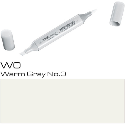 Маркер перманентный "Copic Sketch", W-0 теплый серый №0