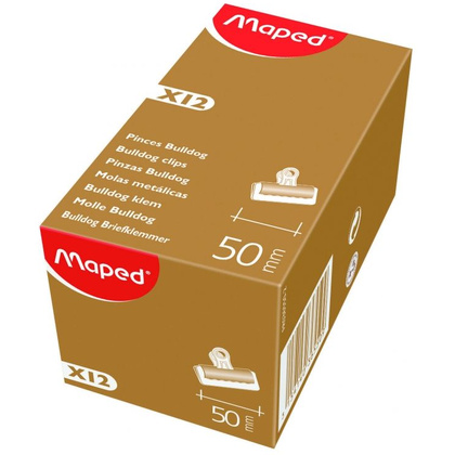Зажим для бумаг Maped "Bulldog", 50 мм, черный - 2