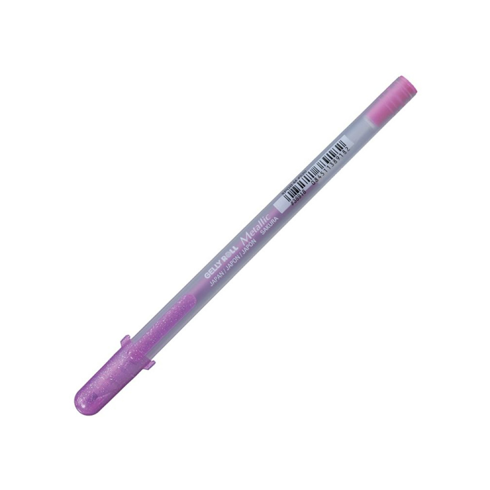 Ручка гелевая "Gelly Roll Metallic", 1.0 мм, прозрачный, стерж. розовый