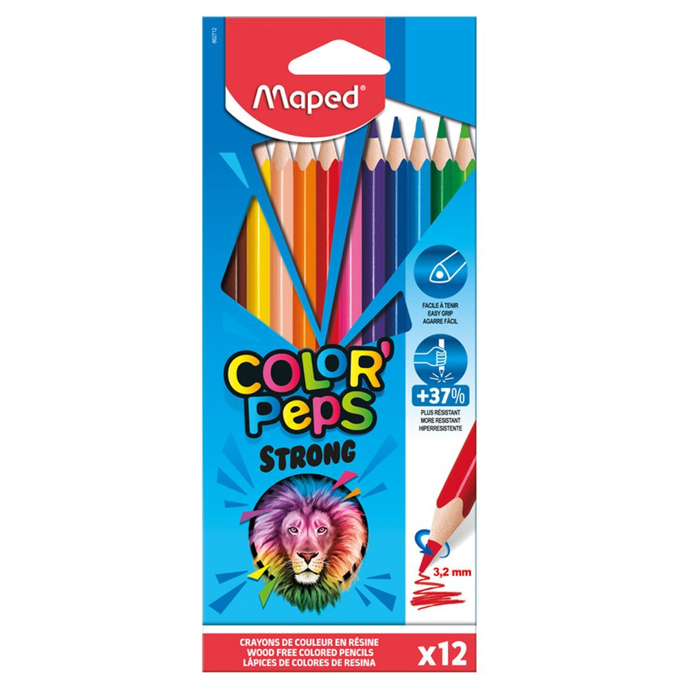 Цветные карандаши Maped "Color Peps Strong", 12 цветов