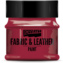 Краска для текстиля "Pentart Fabric & Leather paint", 50 мл, красный