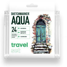 Набор акварельных маркеров "Sketchmarker Aqua. Travel Set", 24 шт., ассорти