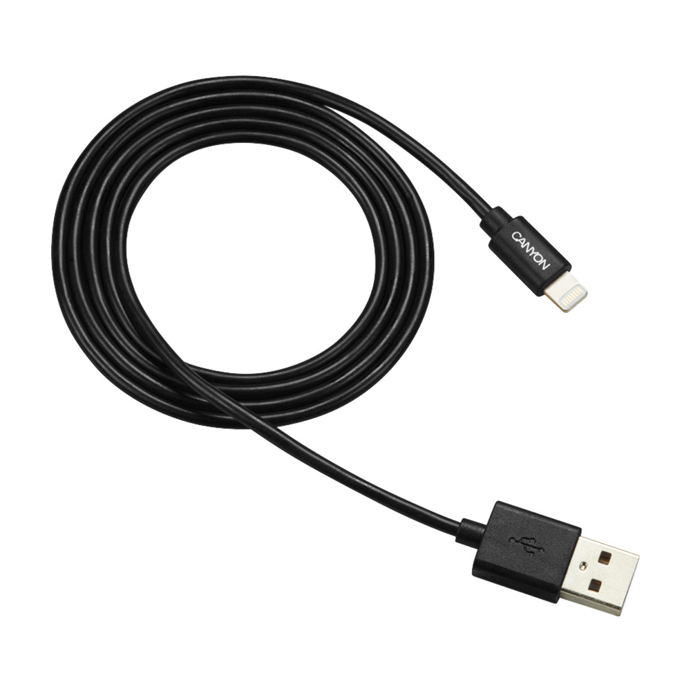 Кабель CANYON MFI "CNS-MFICAB01B", 1 м, черный - 2