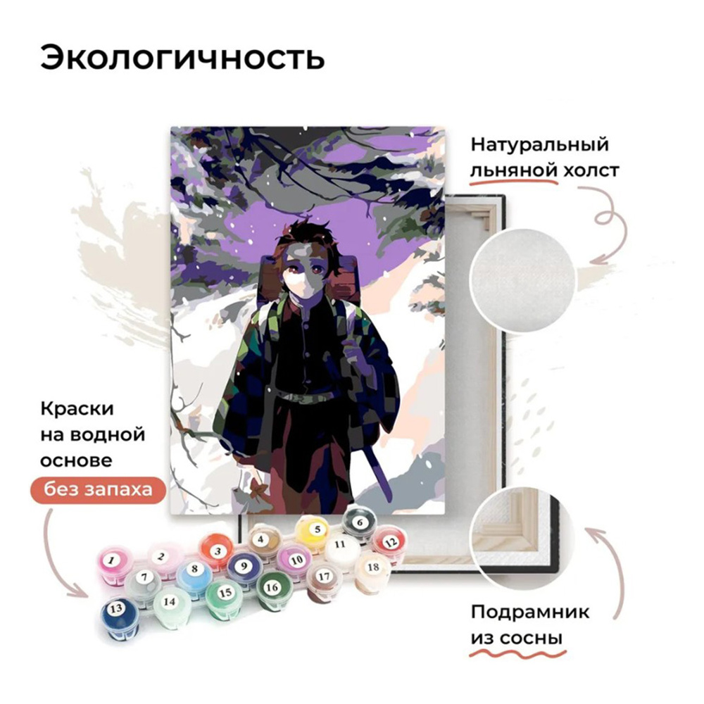 Картина по номерам "Танзиро Камадо" - 5