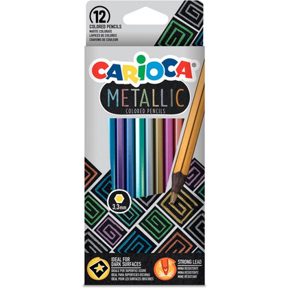 Цветные карандаши "Metallic", 12 цветов