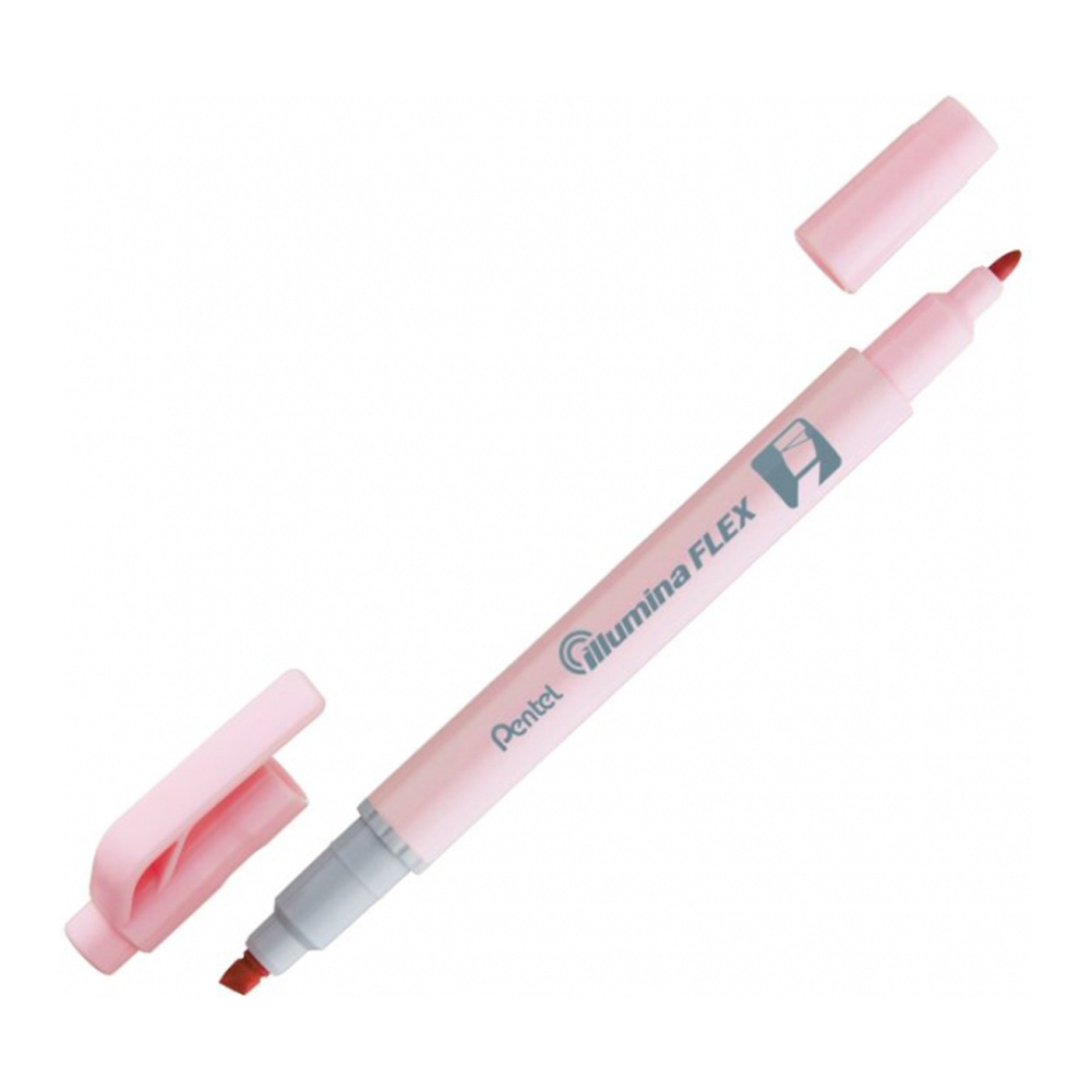 Маркер текстовый двусторонний «Pentel Illumina flex», пастельный, розовый - 3