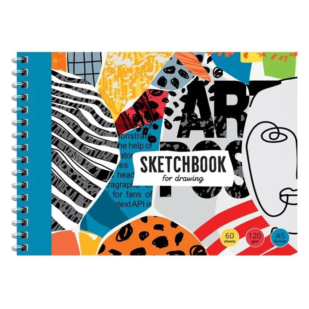 Скетчбук "Art post", 14.5x20 см, 120 г/м2, 60 листов, ассорти - 3