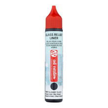 Контур декоративный "GLASS RELIEF LINER", 28 мл, 7001 черный