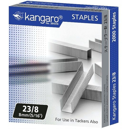 Скобы "Kangaro", 23/8, 2000 шт, металлик