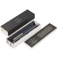 Ручка перьевая "Parker Jotter Royal Blue CT", M, синий, серебристый, патрон синий