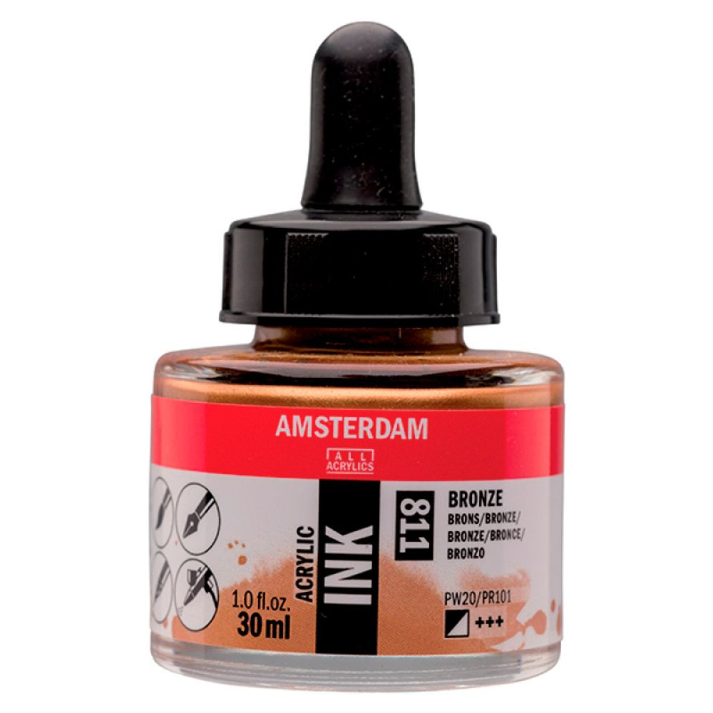 Краски жидкий акрил "Amsterdam", 811 бронза, 30 мл
