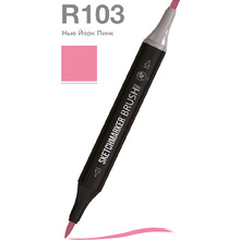 Маркер перманентный двусторонний "Sketchmarker Brush", R103 йорк Пинк