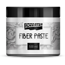 Текстурная паста "Pentart Fiber paste", 500 мл, белый