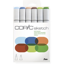 Набор маркеров перманентных "Copic Sketch", 6 цветов, земляные оттенки