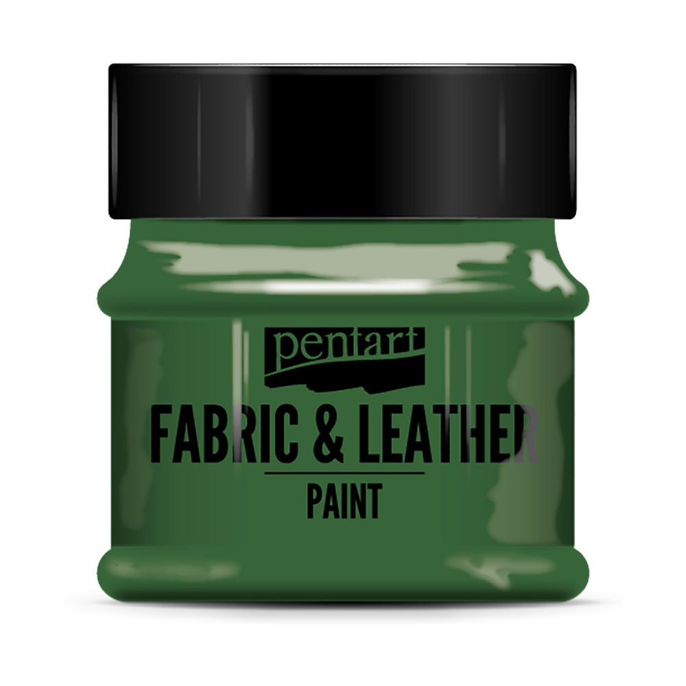Краска для текстиля "Pentart Fabric & Leather paint", 50 мл, зеленый