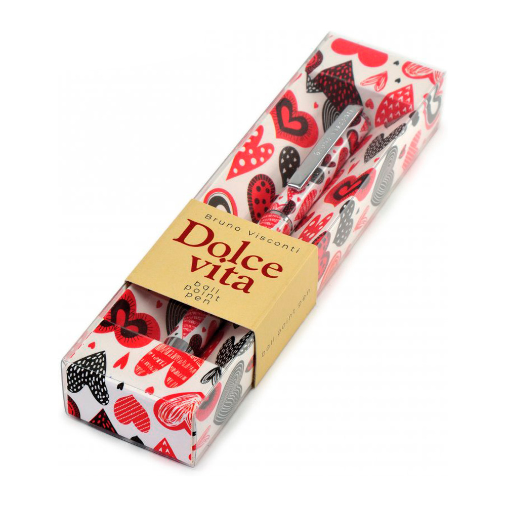 Ручка шариковая автоматическая "Dolce Vita. Сердечки. Фантазия", 0.7 мм, разноцветный, стерж. синий