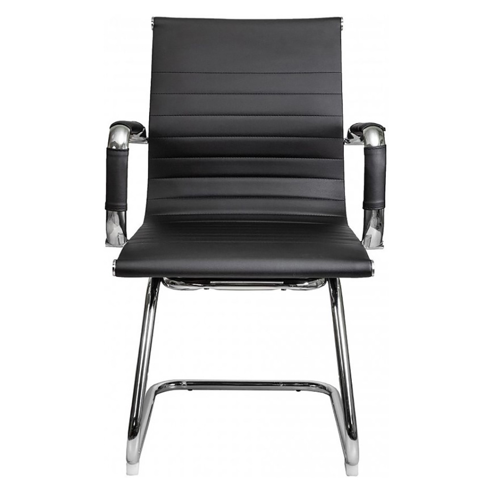 Стул для посетителей "MARIANI NEW ECO", хром, кожзам, черный - 4