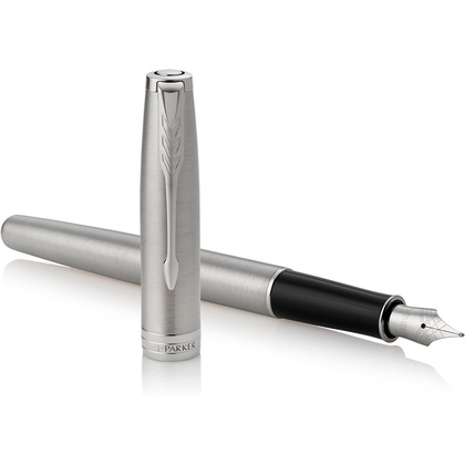 Ручка перьевая Parker "Sonnet Core Stainless Steel CT", F, серебристый, патрон черный - 3