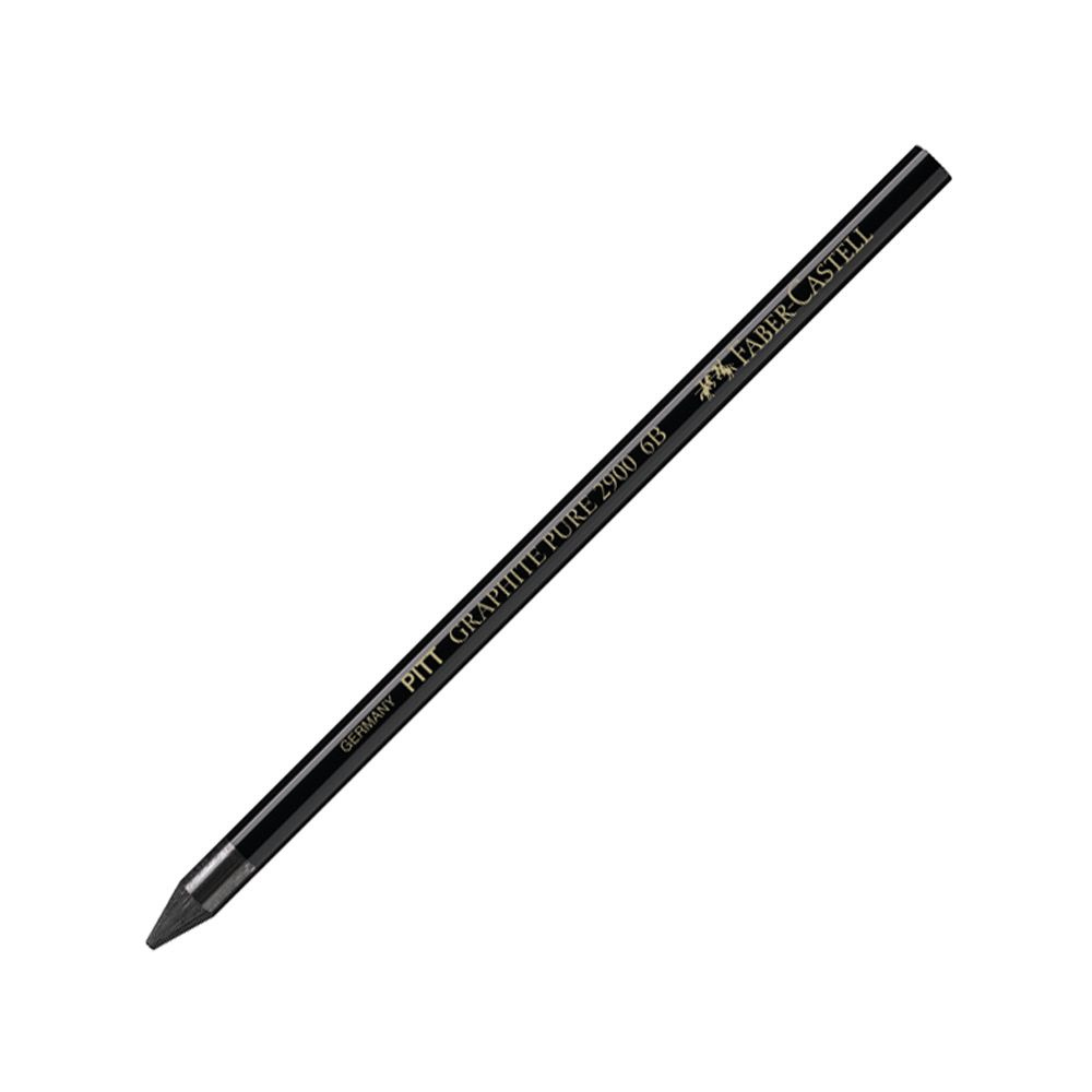 Карандаш цельнографитный PITT "Graphite Pure", 6B