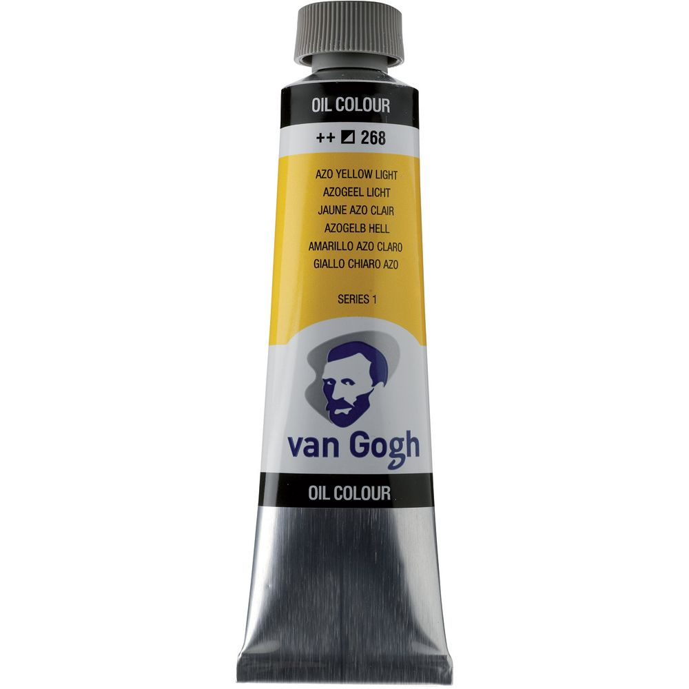Краски масляные "Van Gogh", 268 желтый светлый АЗО, 40 мл, туба