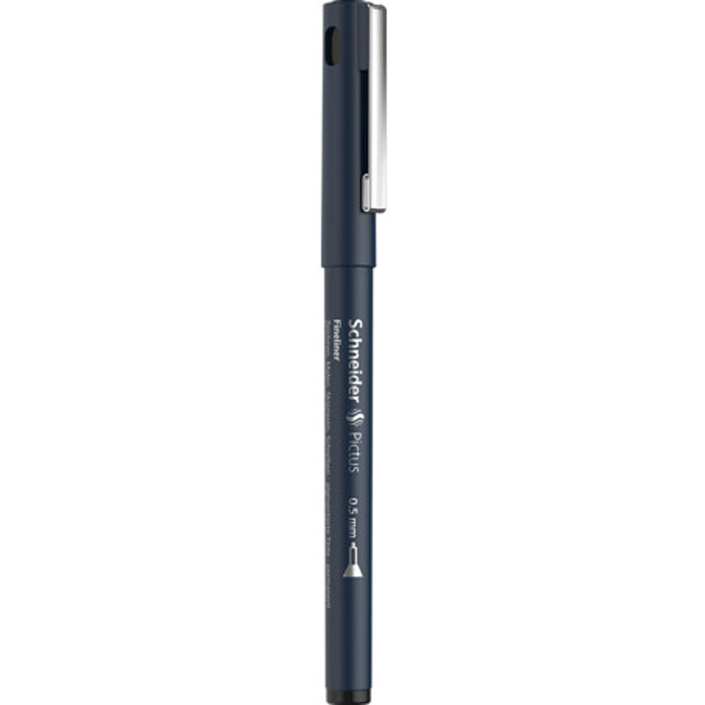 Ручка капиллярная "Schneider Fineliner Pictus", 0.5 мм, черный - 2
