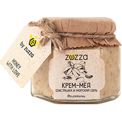 Мед-крем "Zuzza", фисташка, соль, 150 г