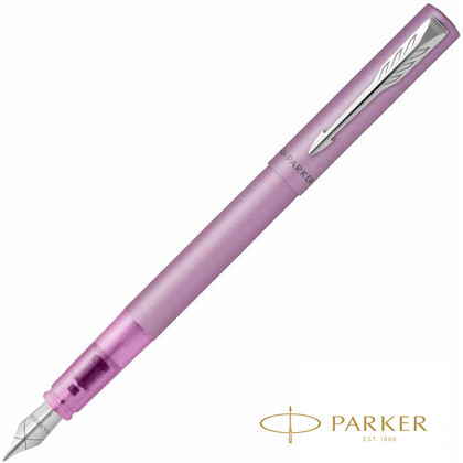 Ручка перьевая Parker "Vector XL F21", F, лиловый, патрон синий