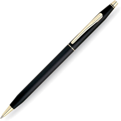 Ручка шариковая автоматическая "Cross Classic Century Classic Black", 0.7 мм, черный, золотистый, стерж. черный