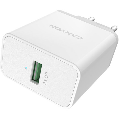 Адаптер питания "CANYON CNE-CHA24W" QC3.0, белый - 3