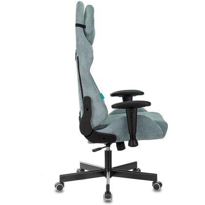 Кресло игровое Бюрократ VIKING "KNIGHT LT28 FABRIC", ткань, металл, серо-голубой  - 2