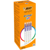 Ручка шариковая "Bic Cristal Up", 0.35 мм, белый, синий, стерж. синий - 6
