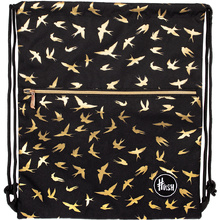 Мешок для обуви "Hash golden birds", чёрный