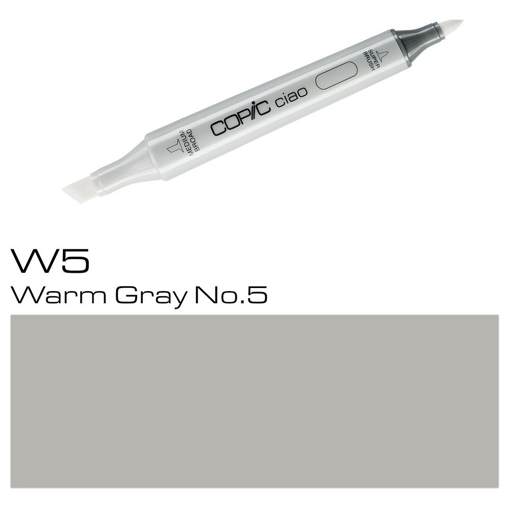 Маркер перманентный "Copic ciao", W-5 теплый серый №5