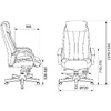 Кресло для руководителя Бюрократ "T-9922WALNUT", кожа, металл, дерево, светло-коричневый  - 6
