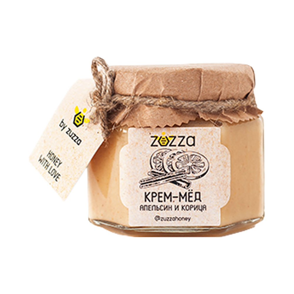 Мед-крем "Zuzza", апельсин, корица, 150 г 
