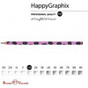 Карандаш чернографитный "HappyGraphix. Ежевика", HВ, без ластика, черный, розовый - 2