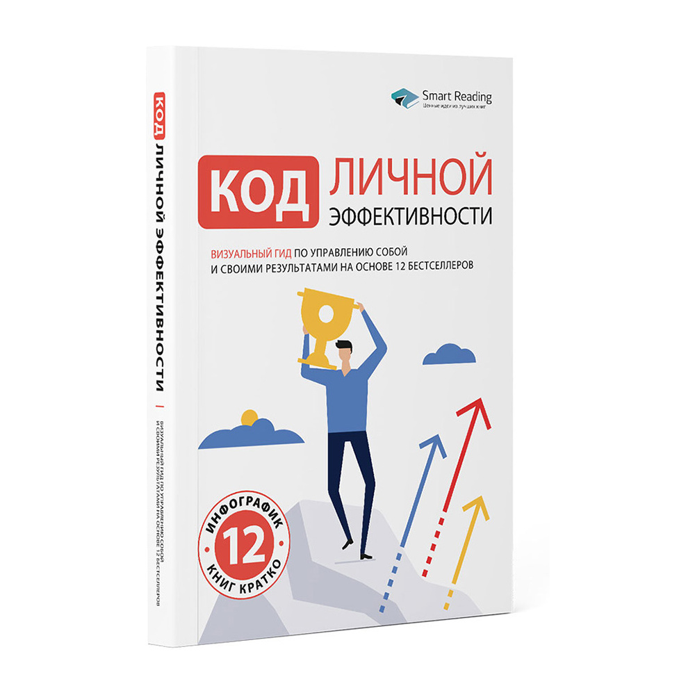 Книга-саммари "Код личной эффективности: Визуальный гид по управлению собой и своими результатами на основе 12 бестселлеров"