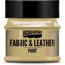 Краска для текстиля "Pentart Fabric & Leather paint", 50 мл, светло-коричневый