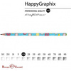 Карандаш чернографитный "HappyGraphix. Пончики", HВ, без ластика, голубой - 2