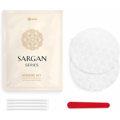 Набор гигиенический Sargan (ватные палочки + ватные диски + пилочка), флоу-пак