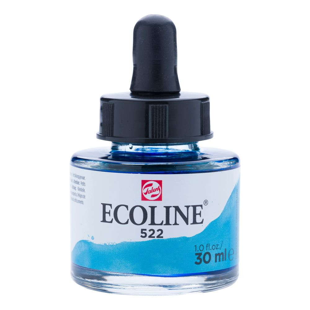 Жидкая акварель "ECOLINE", 522 бирюзовый, 30 мл