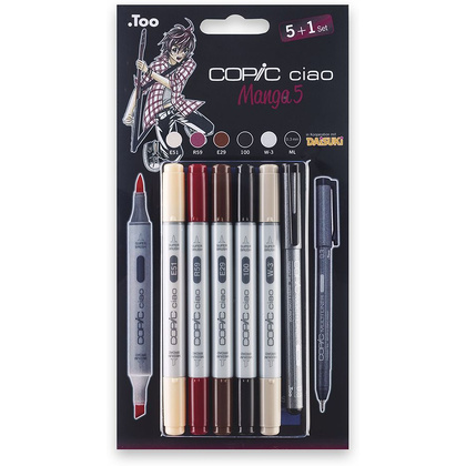 Набор маркеров перманентных "Copic ciao. Manga 5", 5+1 шт.