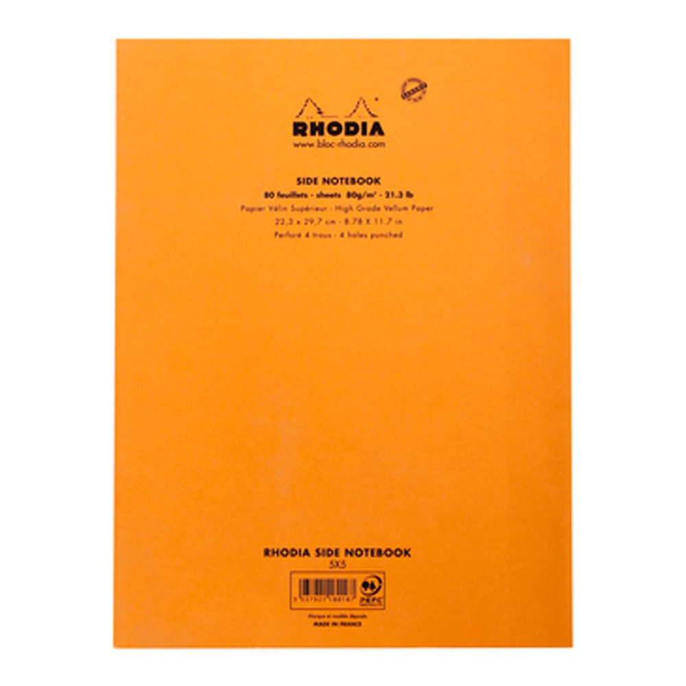 Сменный блок для тетради на кольцах "Rhodia", А4+, 80 листов, клетка, оранжевый - 3