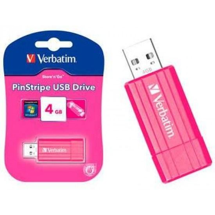 Карта памяти USB Flash 2.0 32 Gb "Pin Stripe" пласт., розовый